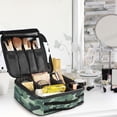 thumbnail image 5 of FORMRS Travel Makeup Bag Large Capacity Train Case Cosmetic Organizer with Adjustable Dividers, Forest Camouflage Pattern, 5 of 8