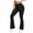 Black women's flare pants with pockets a1, variant on Women's Flare Leg High Waisted Pants with Pockets Solid Casual Workout Active Long Pants Trousers for Yoga Gym Running Beach Lounge, Brown S
