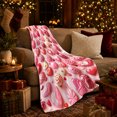 thumbnail image 3 of Pink Candy Hearts and Truffles, Playful Dessert Style for Chocolate Lovers, Sweet Valentine Pattern and Valentine's Day Gift, Cozy Flannel Blanket for Bedroom and Reading Nook, Home Decor, 3 of 9