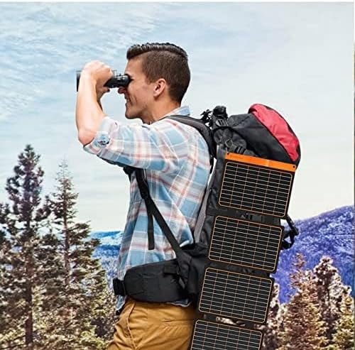 FlexSolar 40W USB Foldable Solar Panel Chargers 18W USB-A USB-C Portable Power Emergency ETFE Monocrystalline Small Panels IP67 Waterproof Camping Hiking Backpacking for Phones Power Banks Tablets