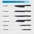 thumbnail image 4 of Knife Set, McCook 12-Piece Granite Kitchen Knife Set, High Carbon German Stainless Steel Knives Set with Blade Guards, Non-stick Coating, Ultra Sharp, Dishwasher Safe, 4 of 9