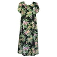 thumbnail image 1 of RJC Women's Maui Hibiscus Garden Muumuu Dress, Black, L, 1 of 1