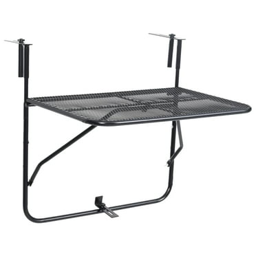 vidaXL Hanging Balcony Table Folding Outdoor Table Patio Railing Table Steel