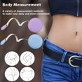 thumbnail image 4 of Pu Leather Sewing Tape Measure Body Measuring with Push Button Multifunction Dual Sided Ruler Retractable for Craft Knitting Leg Chest, Violet, 4 of 4