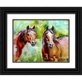 thumbnail image 1 of Kovacs, Anna Brigite 24x19 Black Ornate Wood Framed with Double Matting Museum Art Print Titled - Horse Friendship, 1 of 4