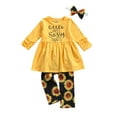 thumbnail image 2 of goowrom Girls Clothes Set, Round Collar Pullover, Pants and Headdress, 2 of 7