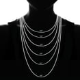 thumbnail image 2 of Sterling Silver Italian 1mm Snake Chain Necklace for Pendants 30 Inches, 2 of 2