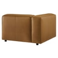 thumbnail image 6 of Modular Armchair, Brown, Faux Leather, Living Room Lounge Cafe Lobby Hospitality Restaurant, Modern Contemporary, HB37660, 6 of 10
