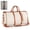 Beige, variant on Luxe Travel Bag with Wheels, Foldable Convertible Garment Bag Carry On Weekender Bag for Men and Women