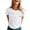 White, variant on Women's T-Shirts Basic Tops Letter Daisy Flower Print Short Sleeve Summer Gift Clothes