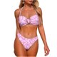 thumbnail image 2 of Tankini para mujer, bikini con escote en V y tirantes, traje de baño dividido, traje de baño dividido, traje de baño de dos piezas para mujer, trajes de baño tankini para mujer, traje de baño de 2 pie, 2 of 7