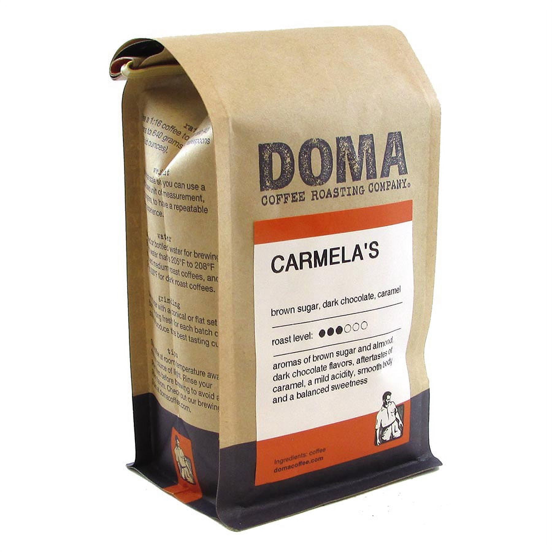 DOMA 234597 Carmela's Blend Whole Bean Coffee 12 oz.