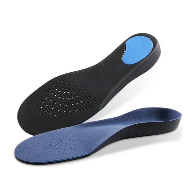 Plantillas ortopédicas absorbentes para pies planos, para hombres y mujeres - Talla L (Azul oscuro)