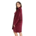 thumbnail image 2 of Just Love Plush Zipper Lounger Robe 6791-COR-2X (Wine, 3X), 2 of 3