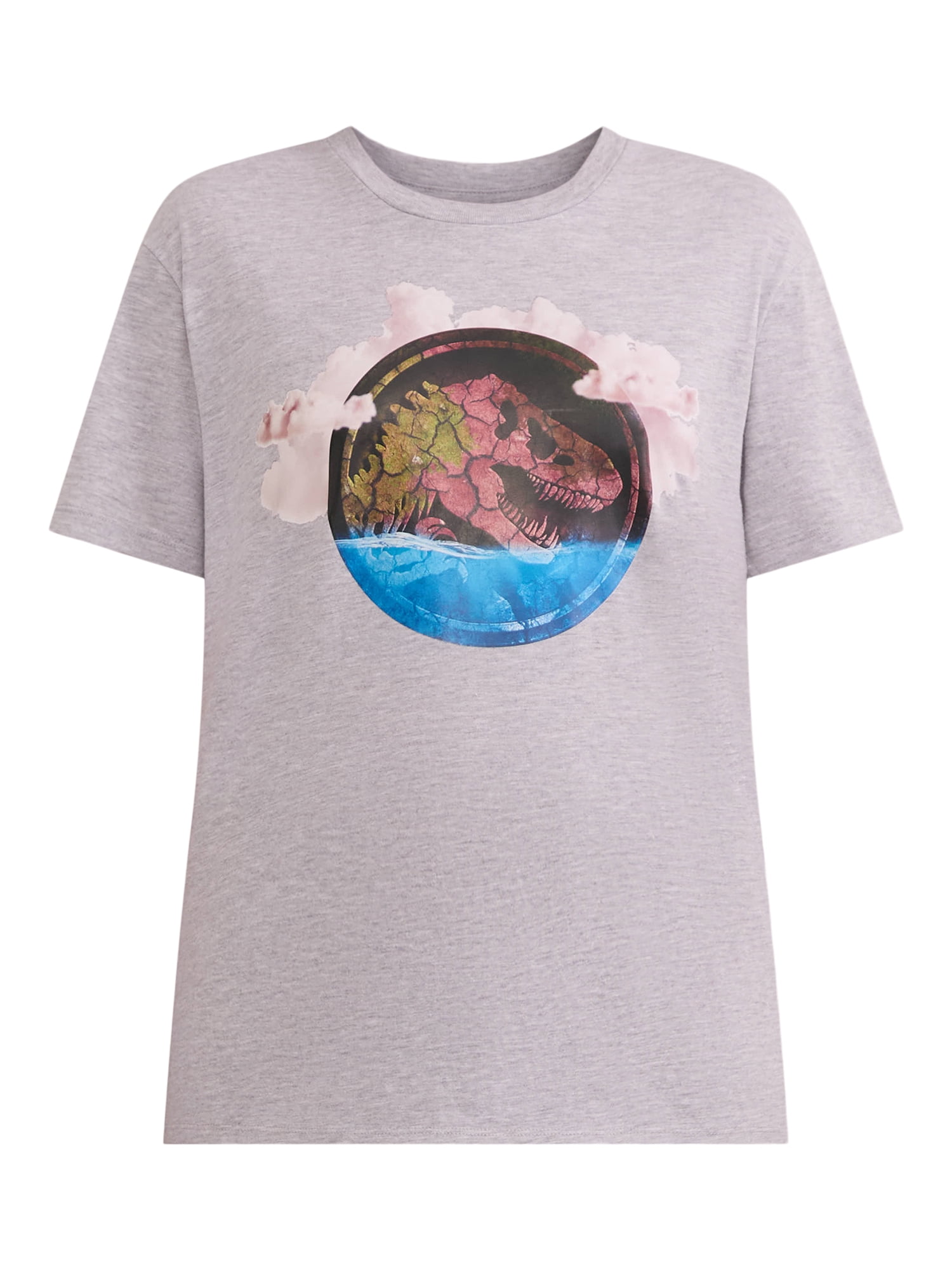 Jurassic World Rebirth Women's Graphic Tee with Short Sleeves, Sizes XXS-XXL