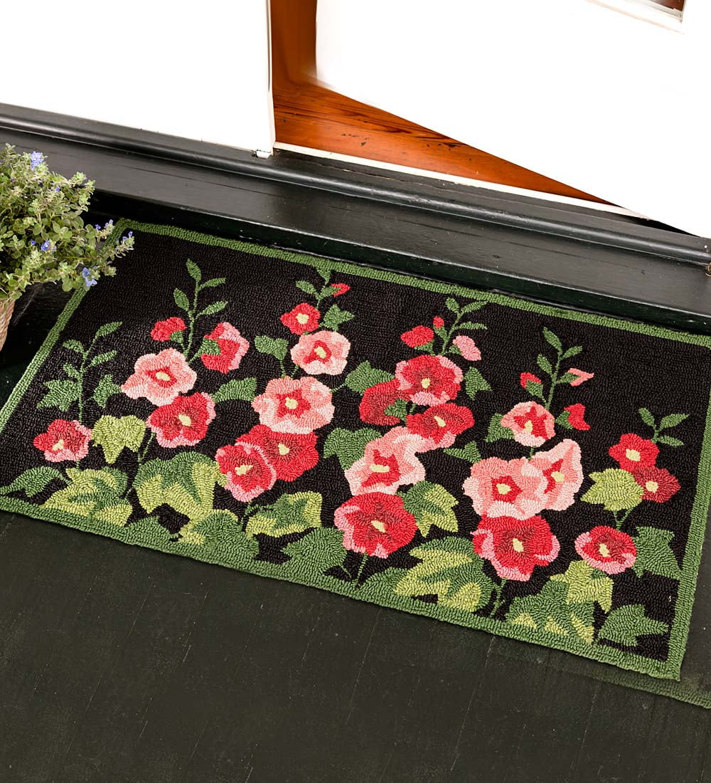 MachineWashable Accent Rug Hollyhocks, 24" x 42"