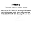 thumbnail image 2 of Kugel Rear Wheel Bearing Assembly 70-512346 for Car INFINITI G35 Nissan 350Z Module, 2 of 11