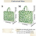 thumbnail image 2 of FORMRS Womens Corduroy Tote Bag Crossbody Shoulder Handbag with Pocket, Green Dot Triangles Pattern, 2 of 7