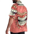 thumbnail image 3 of Tiny teeth Men's Short Sleeve Hawaiian Beach Shirts, Casual Printed Button Down Spread Collar Tops, Summer Unisex Style, 3 of 6