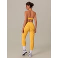 thumbnail image 3 of IDOPIP Workout Sets for Women 3 Piece Long Sleeve Shrug with Seamless Halter Sports Bra High Waist Leggings Gym Yoga Active Outfits S Yellow, 3 of 7