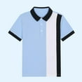 thumbnail image 4 of NAISIBABY Kids Boys Polo Shirt Size 12, Collar Button-Up Short Sleeve Cotton Summer School Uniform Pique T-Shirt Light Blue (5-15T), 4 of 5
