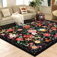thumbnail image 4 of golytefs 5X 7 Carpet Washable Carpet for Living Room Bedroom Dining Room (Black), 4 of 9