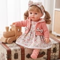 thumbnail image 2 of Floral Doll Clothes Set, Hooded Doll Outfit, 18 Inch Doll Clothing, Fashion Doll Dress, Doll Wardrobe Accessories, 2 of 6