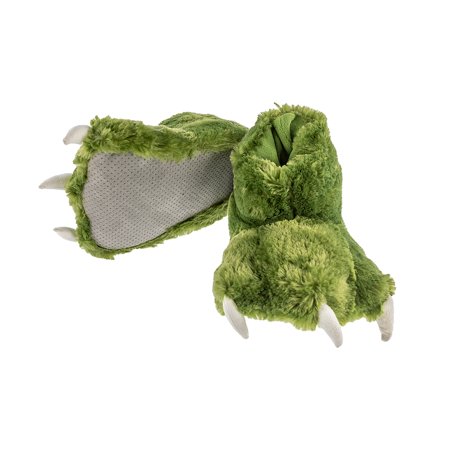 

LazyOne Animal Paw Slippers for Adults and Kids Cozy Soft Fun Costume (Green Small)