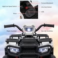 thumbnail image 3 of Luku 12V Kids Ride on ATV, Battery-Operated 4 Wheeler for Ages 3-6 with Led Lights, High/Low Speed Settings, Music, USB Connectivity, forward & Backward Motion - Ride-On Quad for Boys&Girls, 3 of 6