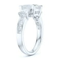 thumbnail image 4 of Sterling Silver 1.5ct Classic Three Stone Style All Simulated Princess Cut Diamond Promise Engagement Ring (11), 4 of 6