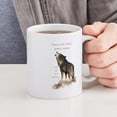 thumbnail image 4 of CafePress - Many Great Voices Inspirational Wolf Quote Mugs - 11 oz Ceramic Mug - Novelty Coffee Tea Cup, 4 of 4