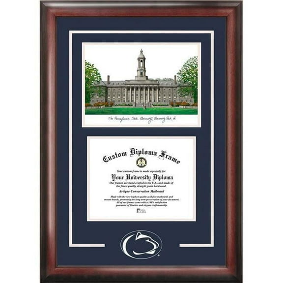Campus Images PA994SG-1185 8.5 x 11 in. Penn State Nittany Lions Spirit Graduate Diploma Satin Mahogany Frame