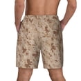 thumbnail image 5 of Mens Swim Trunks with Compression Liner Us Marine Desert Texture Quick Dry Beach Shorts, 5 of 7