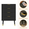 thumbnail image 4 of Commode à 4 Tiroirs pour Chambre, Commode de Placard Moderne, Commode de Rangement, Unité Organisatrice de Cabinet, Petite Table de Chevet Cannelée pour Chambre, 4 of 9
