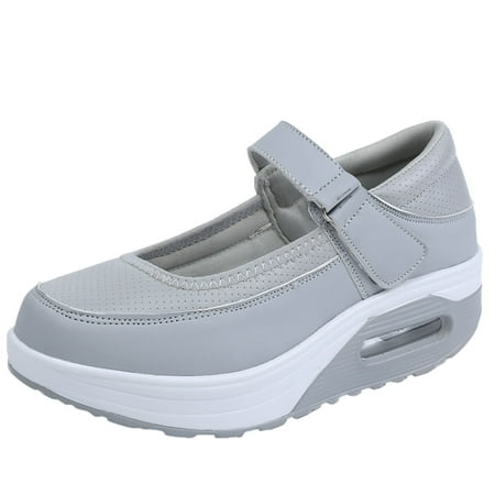 

KBKYBUYZ Women s Shoes Women Shallow Rocking Shoes Lightweight Thick Soled Walking Casual Sports Shoes Women s Shoes Clearance