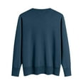 thumbnail image 3 of Lumtrix Womens Sweaters Women's Pure Sweater 2026 Fall Winter Crew Neck Long Sleeve Warm Soft Knitted Pullover Basic Tops Loose Lightweight Shirts Royal Blue XL, 3 of 4