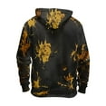 thumbnail image 4 of Men's Oversized Tie-Dye Print Hooded Sweatshirt, Long Sleeve Loose Fit Pullover Fleece Hoodie for Casual Wear, Streetwear, Fall Fashion,Yellow,XL, 4 of 4