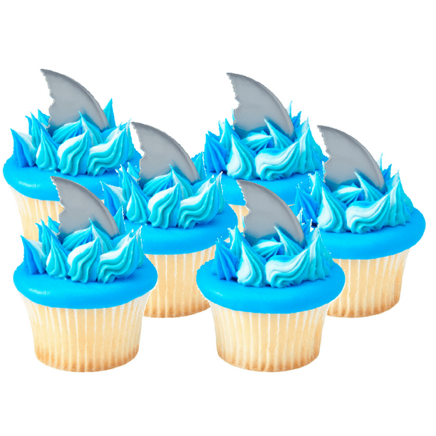 12pack Shark Finns Cake Cupake Decoration Toppers Walmart Com