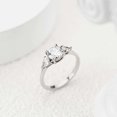 thumbnail image 3 of Jewelerix 925 Silver Moissanite Diamond Round Cut Ring 1.30CT Engagement Halo Ring Wedding Promise Rings for Her, 3 of 4