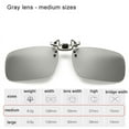 thumbnail image 2 of tooloflife Clip-on Polarized Sunglasses Automatic Color Change UV400 Protection Unisex Adults 2 Colors, 2 of 7