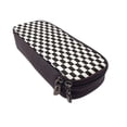 thumbnail image 6 of Lsque Black and White Checkerboard Printed Big Capacity PU Leather Pencil Case Large Pencil Pouch Stationery Pen Bag Pencil Holder for Teen, 6 of 6