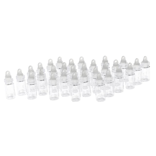 30pcs 1ML s de botellas de vidrio transparente s de mensajes de deseos con tapones de plástico. jinwen Mini botella de deseo