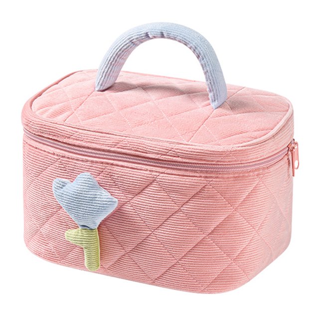 Bolso De Cosméticos Bolsa de cosméticos de pana, de lavado grande portátil, con cremallera para mujeres y niñas Tmvgtek Para Estrenar