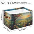 thumbnail image 3 of Ryvnso Sunset View Paint Storage Basket Large Bin Foldable Boxes Toys Organizer 14.2x10.2x8.3in 2 PCs, 3 of 8