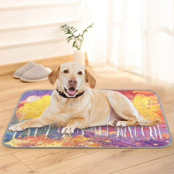 Pet Cooling Pad Foldable Self Cooling Mat Breathable Pet Cushion Sleep Pad for Dogs and Cats Colorful Aspen Grove S