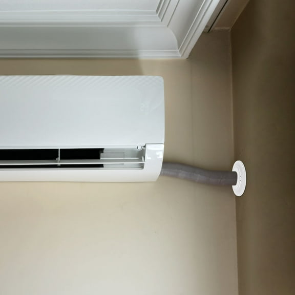 OUNONA 4 Pcs Air Conditioning Hole Decorative Cover 10.50X10.50X1.50CM White