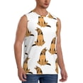 thumbnail image 2 of Fotbe Men's German Shepherd Dog Print Men's Sleeveless Muscle Tank Tops Casual T-Shirts for Gym Workout Beach-Medium, 2 of 8