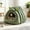 Green, variant on HOARBOEG Fluffy Warm Cat Bed for Winter Snuggles, Upgraded Calming Plush Anti-Anxiety Cuddler Bed for Small Dogs and Cats, Semi-Enclosed Pet Nest for Indoor Use, Suitable for Pets Under 6 Pounds
