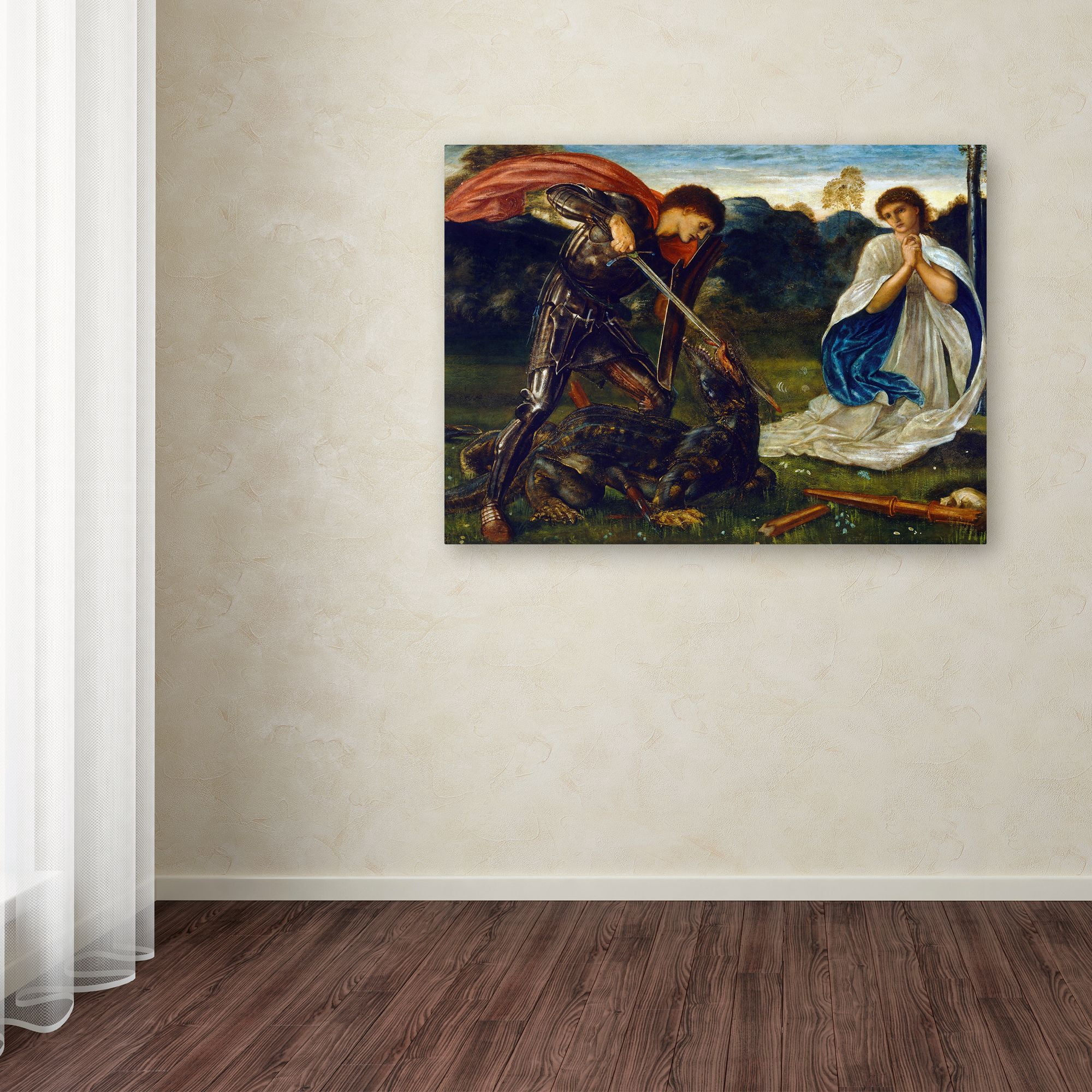 Edward Burne-Jones 'St George Kills The Dragon Vi 2' Canvas Art