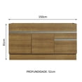 thumbnail image 2 of Mueble de Cocina Para Tarja Madesa Glamy 150 cm 2 Puertas y 2 Cajones (Sin Tablero Ni Tarja) Marrón, 2 of 5